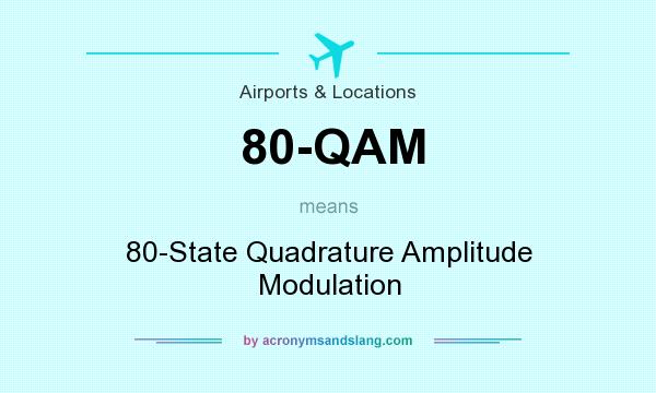 What does 80-QAM mean? It stands for 80-State Quadrature Amplitude Modulation