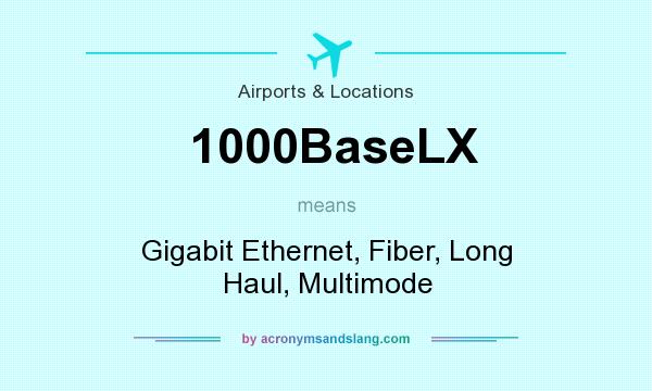 What does 1000BaseLX mean? It stands for Gigabit Ethernet, Fiber, Long Haul, Multimode