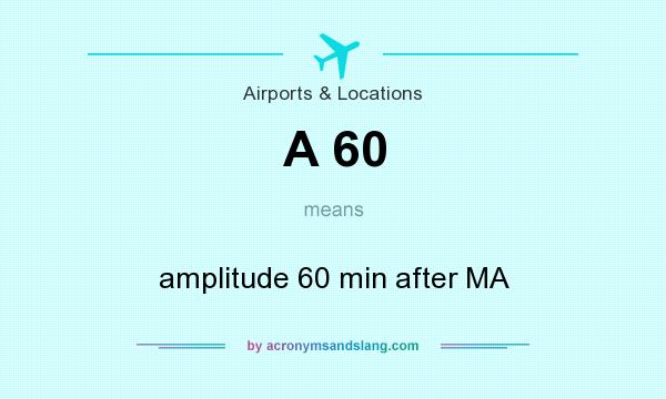 What does A 60 mean? It stands for amplitude 60 min after MA