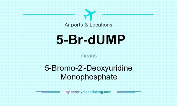 What does 5-Br-dUMP mean? It stands for 5-Bromo-2`-Deoxyuridine Monophosphate