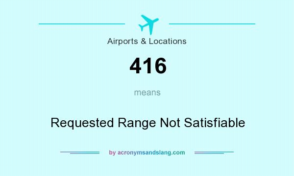 What does 416 mean? It stands for Requested Range Not Satisfiable