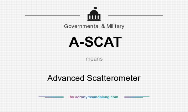 What does A-SCAT mean? It stands for Advanced Scatterometer