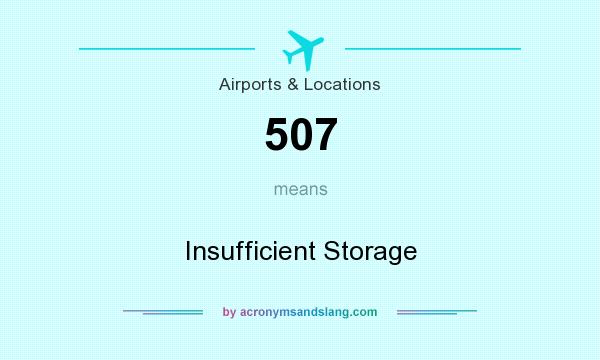 What does 507 mean? It stands for Insufficient Storage