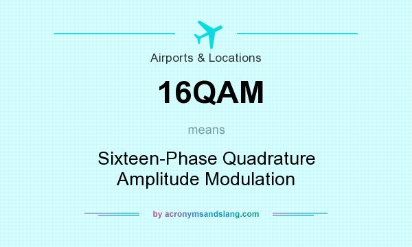 What does 16QAM mean? It stands for Sixteen-Phase Quadrature Amplitude Modulation