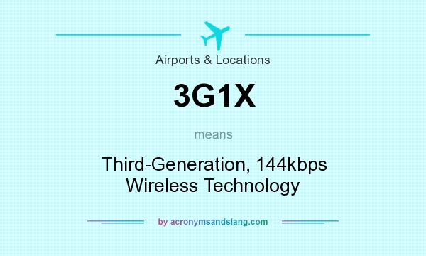 What does 3G1X mean? It stands for Third-Generation, 144kbps Wireless Technology