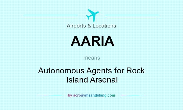 What does AARIA mean? It stands for Autonomous Agents for Rock Island Arsenal