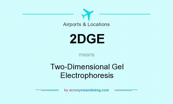 What does 2DGE mean? It stands for Two-Dimensional Gel Electrophoresis