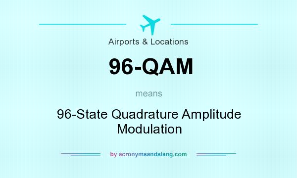 What does 96-QAM mean? It stands for 96-State Quadrature Amplitude Modulation