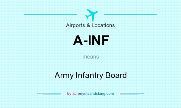 What does A-INF mean? It stands for Army Infantry Board