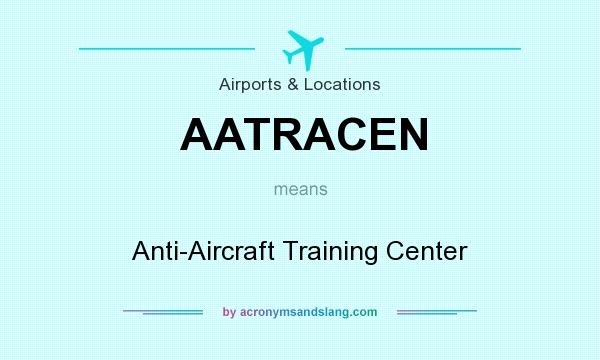 What does AATRACEN mean? It stands for Anti-Aircraft Training Center