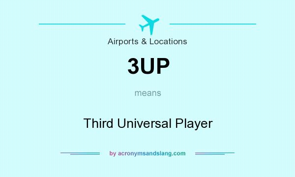 What does 3UP mean? It stands for Third Universal Player
