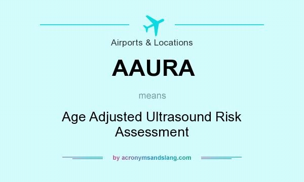 What does AAURA mean? It stands for Age Adjusted Ultrasound Risk Assessment
