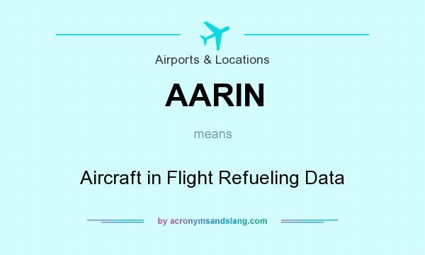 What does AARIN mean? It stands for Aircraft in Flight Refueling Data