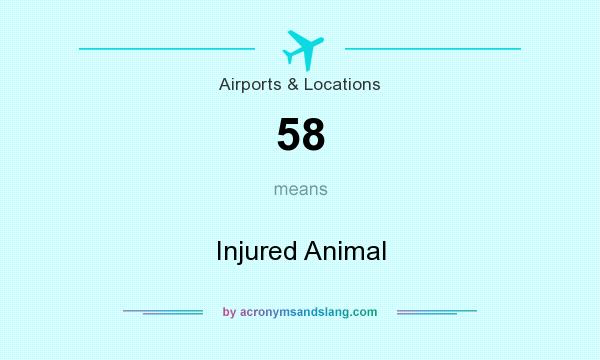 What does 58 mean? It stands for Injured Animal