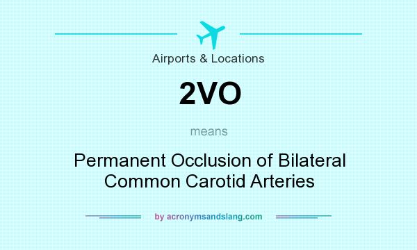 What does 2VO mean? It stands for Permanent Occlusion of Bilateral Common Carotid Arteries