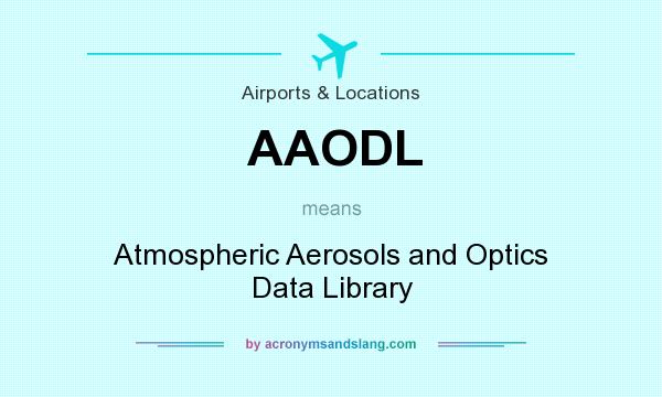 What does AAODL mean? It stands for Atmospheric Aerosols and Optics Data Library