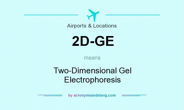 What does 2D-GE mean? It stands for Two-Dimensional Gel Electrophoresis