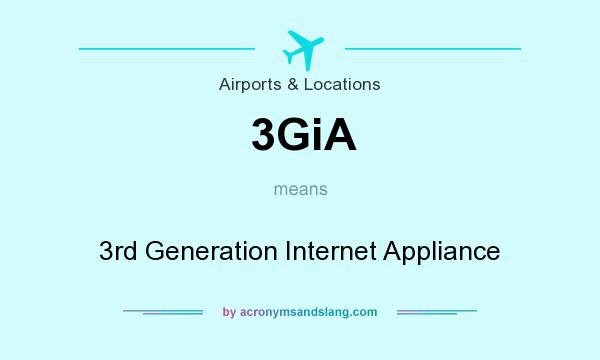 What does 3GiA mean? It stands for 3rd Generation Internet Appliance