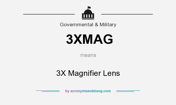 What does 3XMAG mean? It stands for 3X Magnifier Lens
