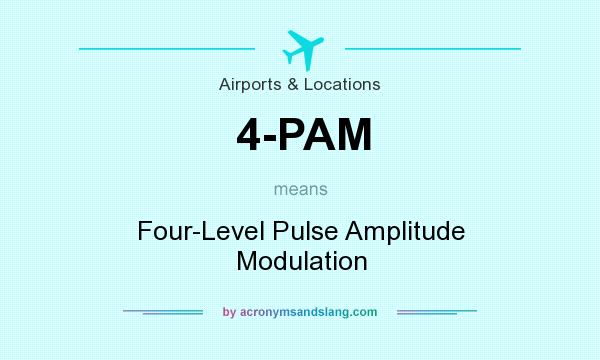 What does 4-PAM mean? It stands for Four-Level Pulse Amplitude Modulation