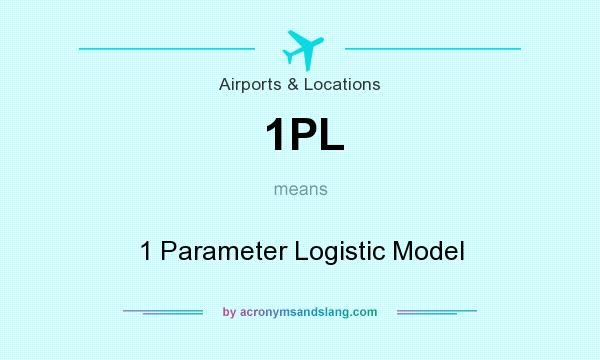 What does 1PL mean? It stands for 1 Parameter Logistic Model
