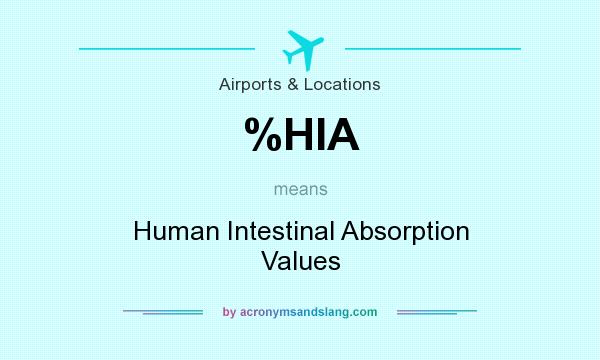 What does %HIA mean? It stands for Human Intestinal Absorption Values
