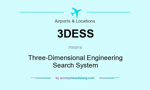What does 3DESS mean? It stands for Three-Dimensional Engineering Search System