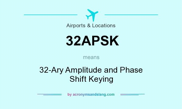 What does 32APSK mean? It stands for 32-Ary Amplitude and Phase Shift Keying