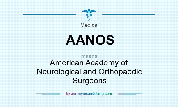 What does AANOS mean? It stands for American Academy of Neurological and Orthopaedic Surgeons