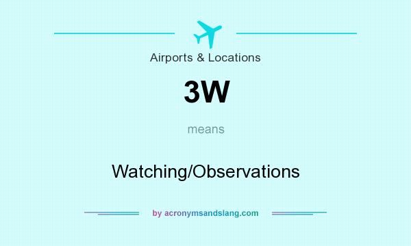 What does 3W mean? It stands for Watching/Observations