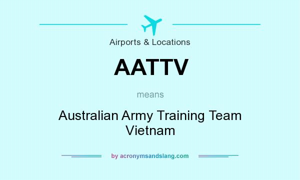 What does AATTV mean? It stands for Australian Army Training Team Vietnam