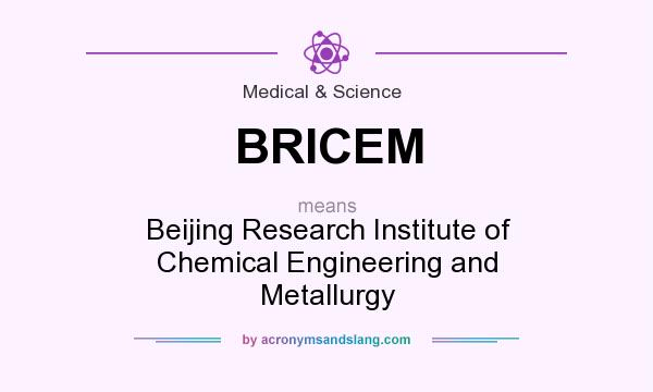What does BRICEM mean? It stands for Beijing Research Institute of Chemical Engineering and Metallurgy
