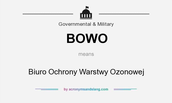 What does BOWO mean? It stands for Biuro Ochrony Warstwy Ozonowej