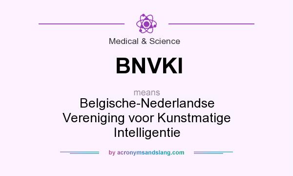 What does BNVKI mean? It stands for Belgische-Nederlandse Vereniging voor Kunstmatige Intelligentie
