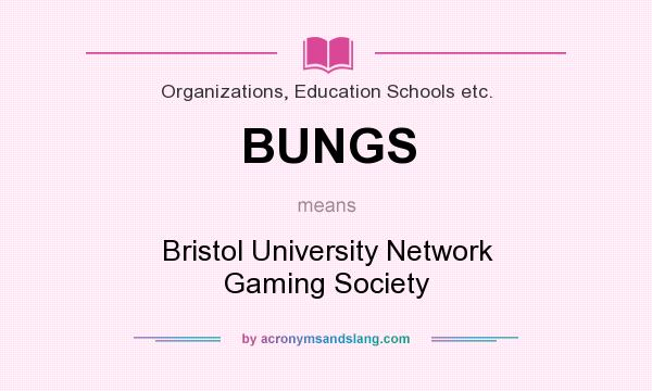 What does BUNGS mean? It stands for Bristol University Network Gaming Society