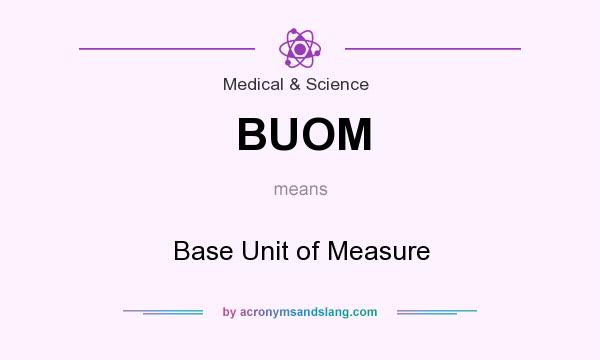 What does BUOM mean? It stands for Base Unit of Measure