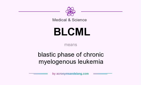 What does BLCML mean? It stands for blastic phase of chronic myelogenous leukemia