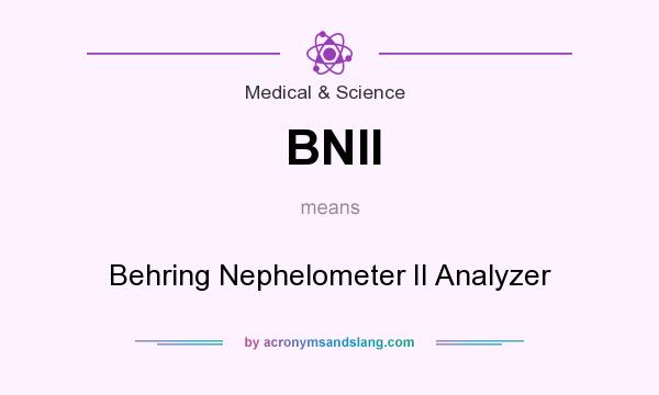 What does BNII mean? It stands for Behring Nephelometer II Analyzer