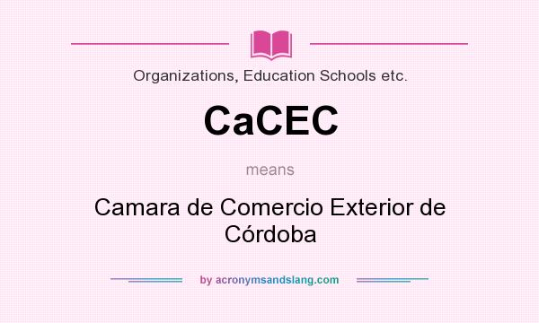 What does CaCEC mean? It stands for Camara de Comercio Exterior de Córdoba