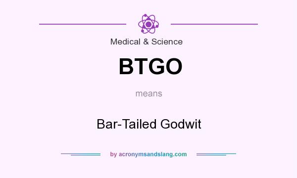 What does BTGO mean? It stands for Bar-Tailed Godwit