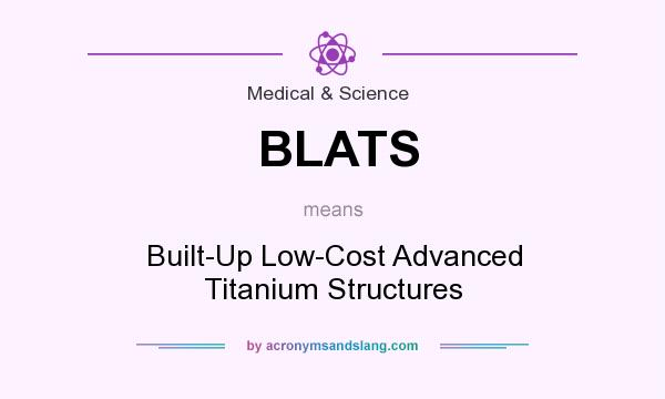 What does BLATS mean? It stands for Built-Up Low-Cost Advanced Titanium Structures