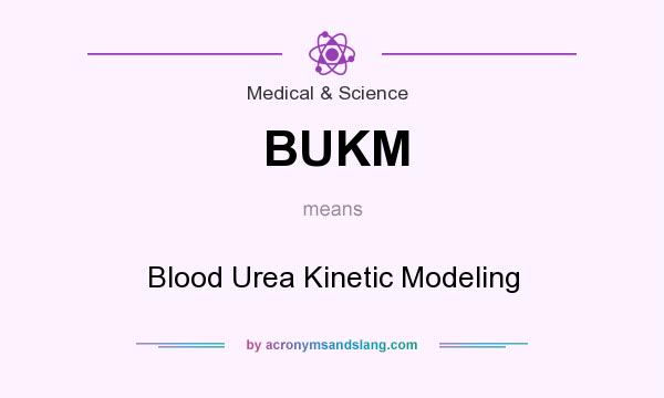 What does BUKM mean? It stands for Blood Urea Kinetic Modeling