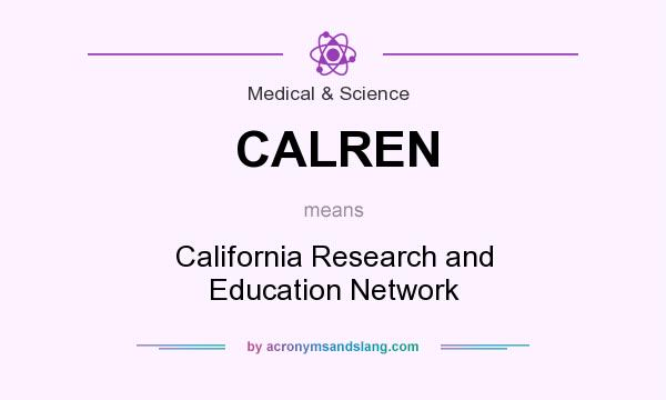 What does CALREN mean? It stands for California Research and Education Network