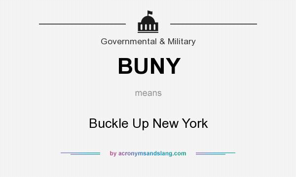 What does BUNY mean? It stands for Buckle Up New York