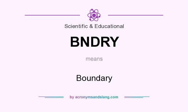 What does BNDRY mean? It stands for Boundary
