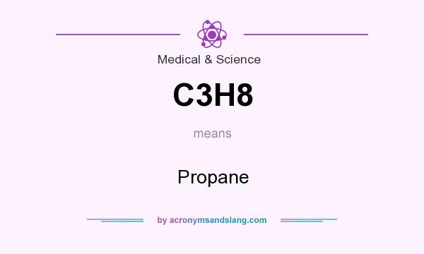 What does C3H8 mean? It stands for Propane
