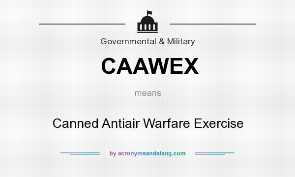 What does CAAWEX mean? It stands for Canned Antiair Warfare Exercise