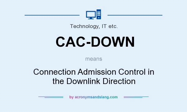 What does CAC-DOWN mean? It stands for Connection Admission Control in the Downlink Direction