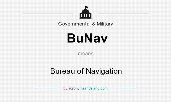 What does BuNav mean? It stands for Bureau of Navigation