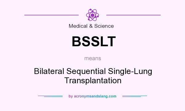 What does BSSLT mean? It stands for Bilateral Sequential Single-Lung Transplantation